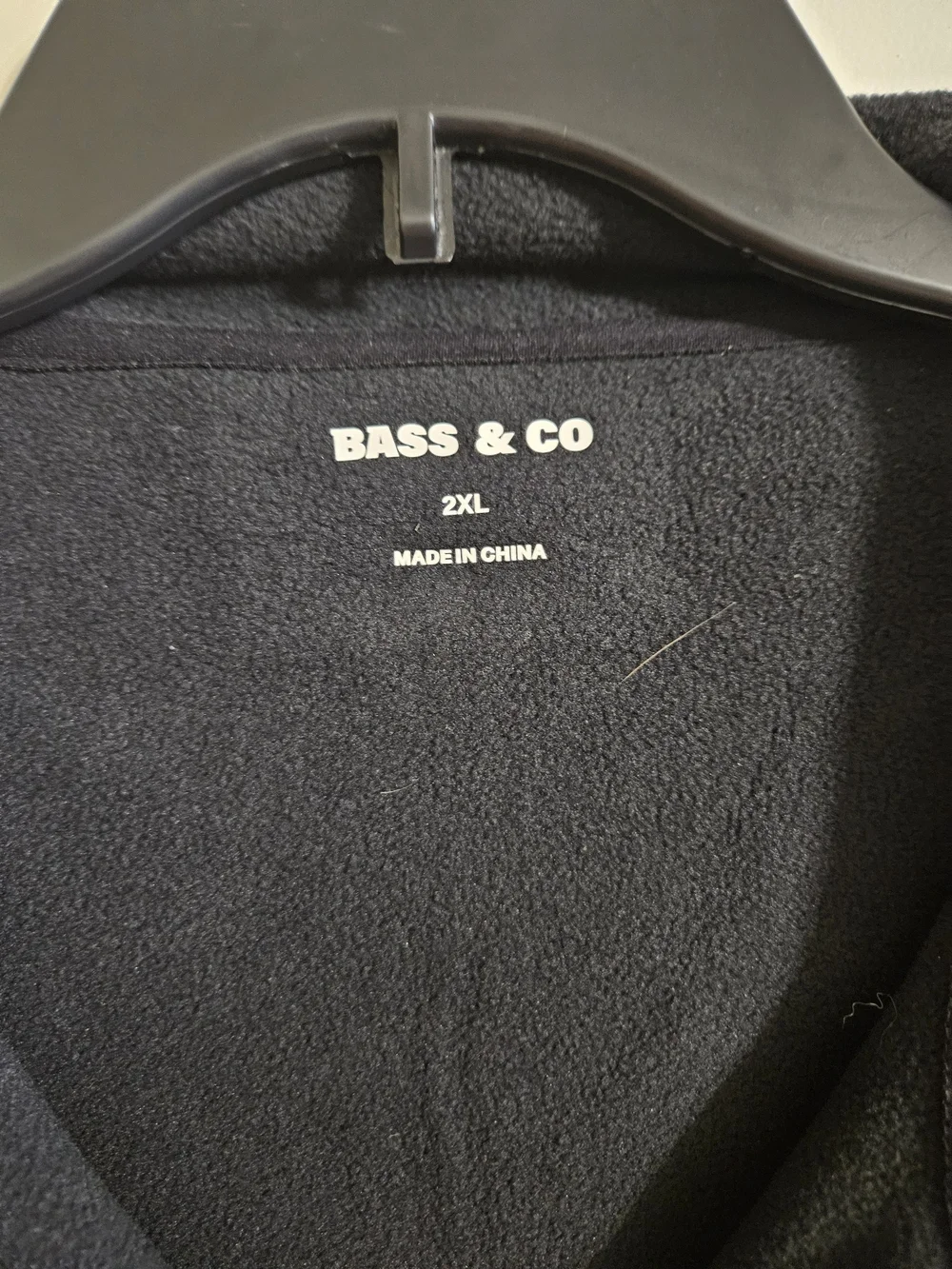Men’s Black 2XL Full-Zip Fleece Jacket, NWT